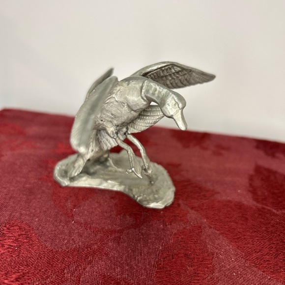 Rawcliffe P. Davis pewter Geese Duck Sculpture vintage signed 1978 - Picture 4 of 9